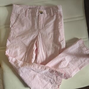Janie and Jack Light Pink Seersucker Pants 4
